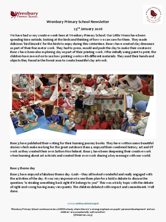 Wrenbury Newsletter 23rd Jan