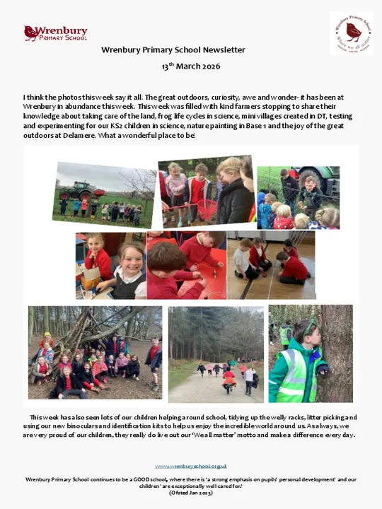 Wrenbury Newsletter 13th March