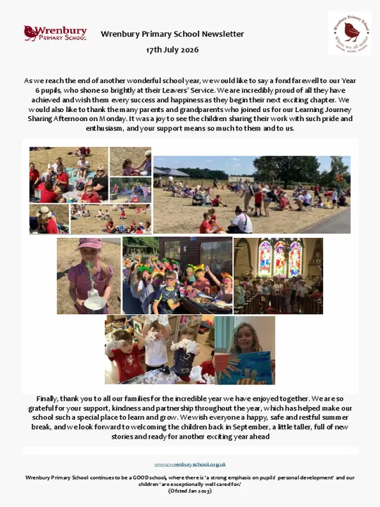 Wrenbury Newsletter 16th July