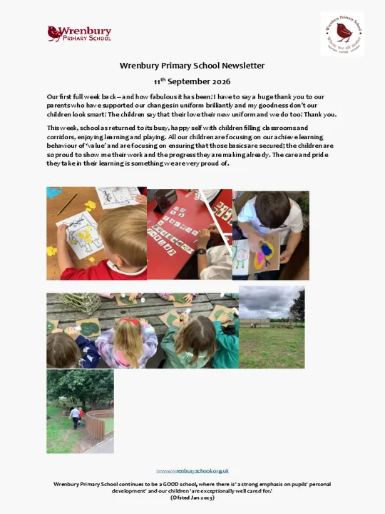 Wrenbury Newsletter 11th September