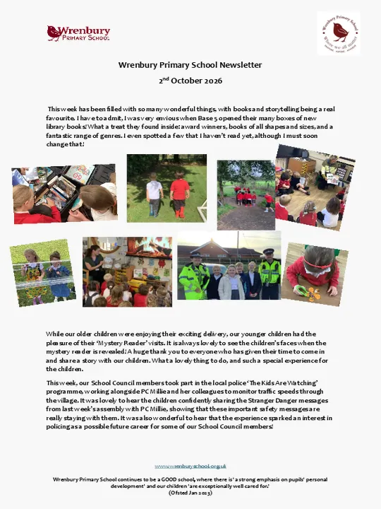 Wrenbury Newsletter 2nd October