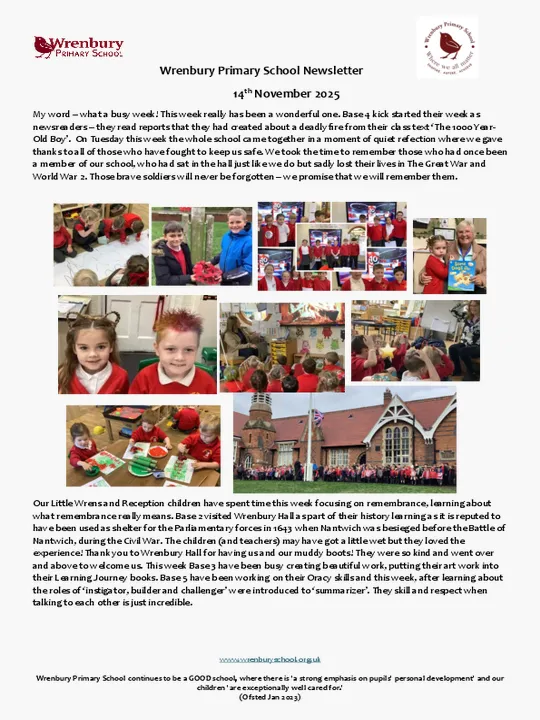 Wrenbury Newsletter 14th Nov