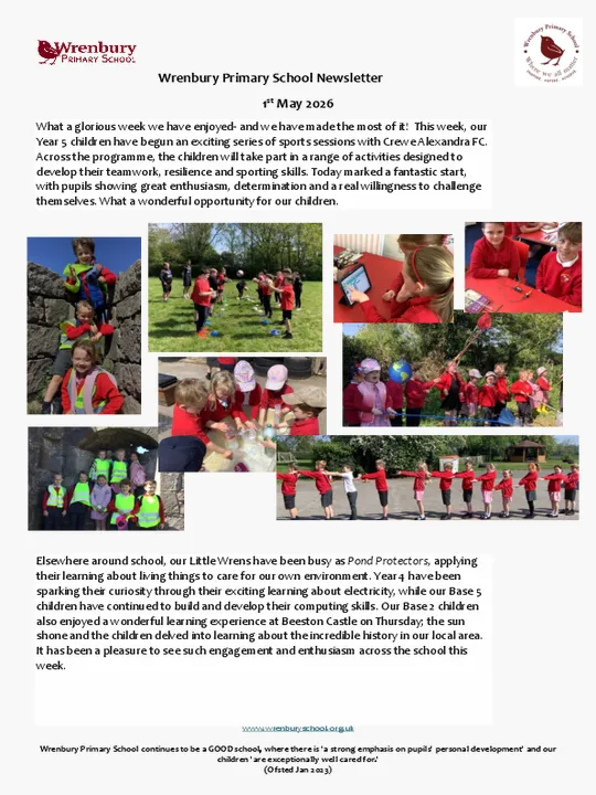 Wrenbury Newsletter 1st May
