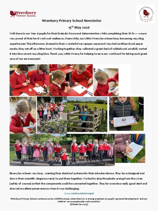 Wrenbury Newsletter 15th May