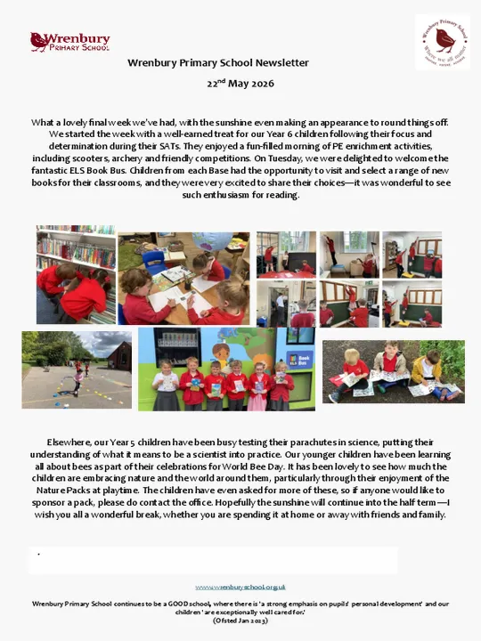 Wrenbury Newsletter 22nd May