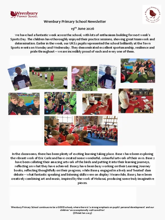 Wrenbury Newsletter 19th June 26