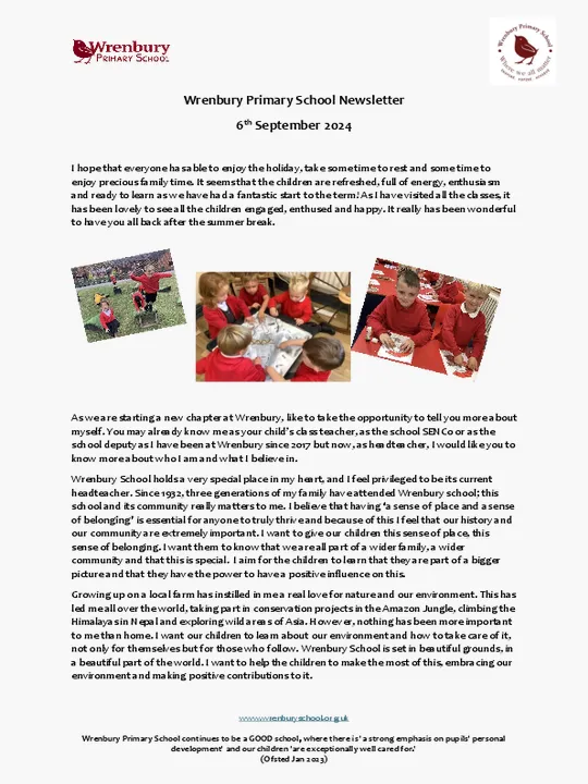 Wrenbury Newsletter 6th September 2024