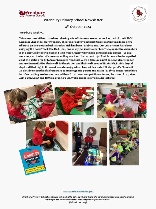 Wrenbury Newsletter 4th October 2024