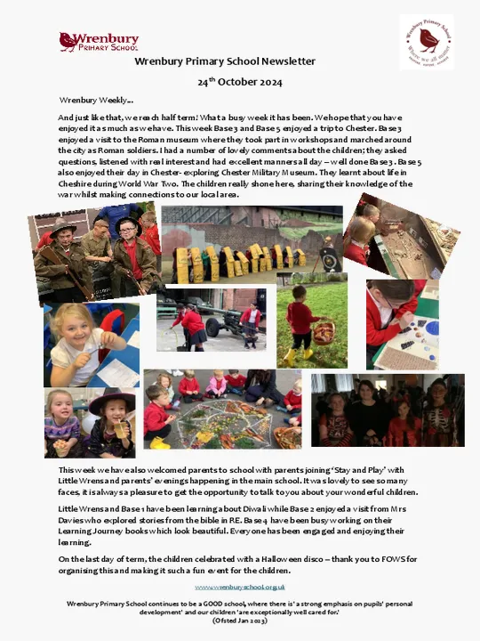 Wrenbury Newsletter 24th October 2024