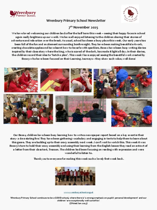 Wrenbury Newsletter 7th November