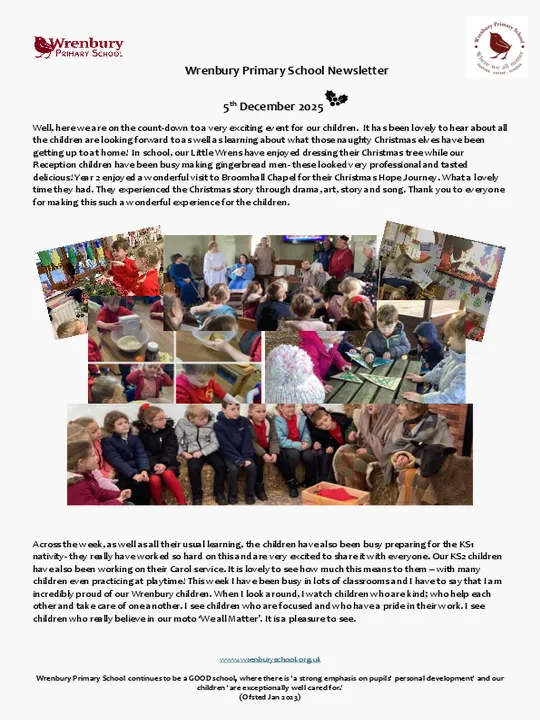 Wrenbury Newsletter 5th Dec
