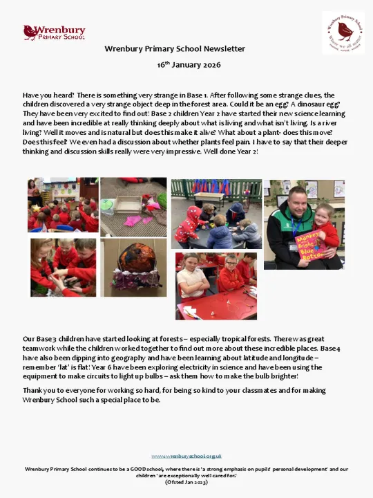 Wrenbury Newsletter 16th Jan 26